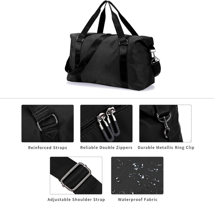 HAWEE Reisetasche Herren Gross Weekender Sporttasche Damen Wasserdicht Gym Bag Leichte Handgepäck Ta