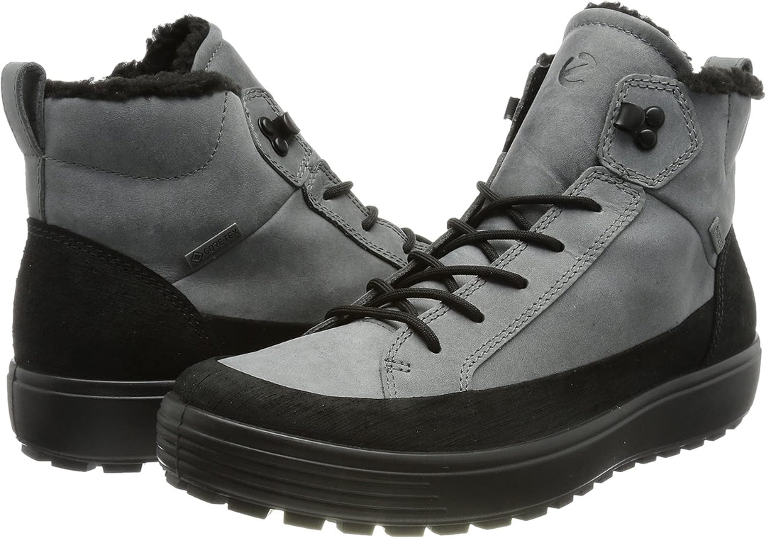 ECCO Herren Soft 7 Tred Winterstiefel, Gore-tex, WasserdichtWanderstiefel 41 EU Black Titanium, 41 E