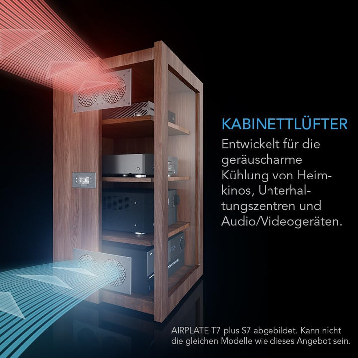 AC Infinity airplate T3, leise Kühlung Fan System mit Thermostat Kontrolle, für Home Theater AV Schr