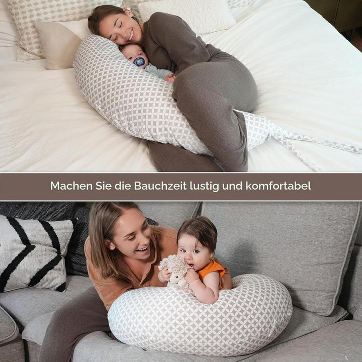 DancesCat Vielseitig Seitenschläferkissen&amp;Schwangerschaftskissen | 2-in-1 Stillkissen mit waschbarem
