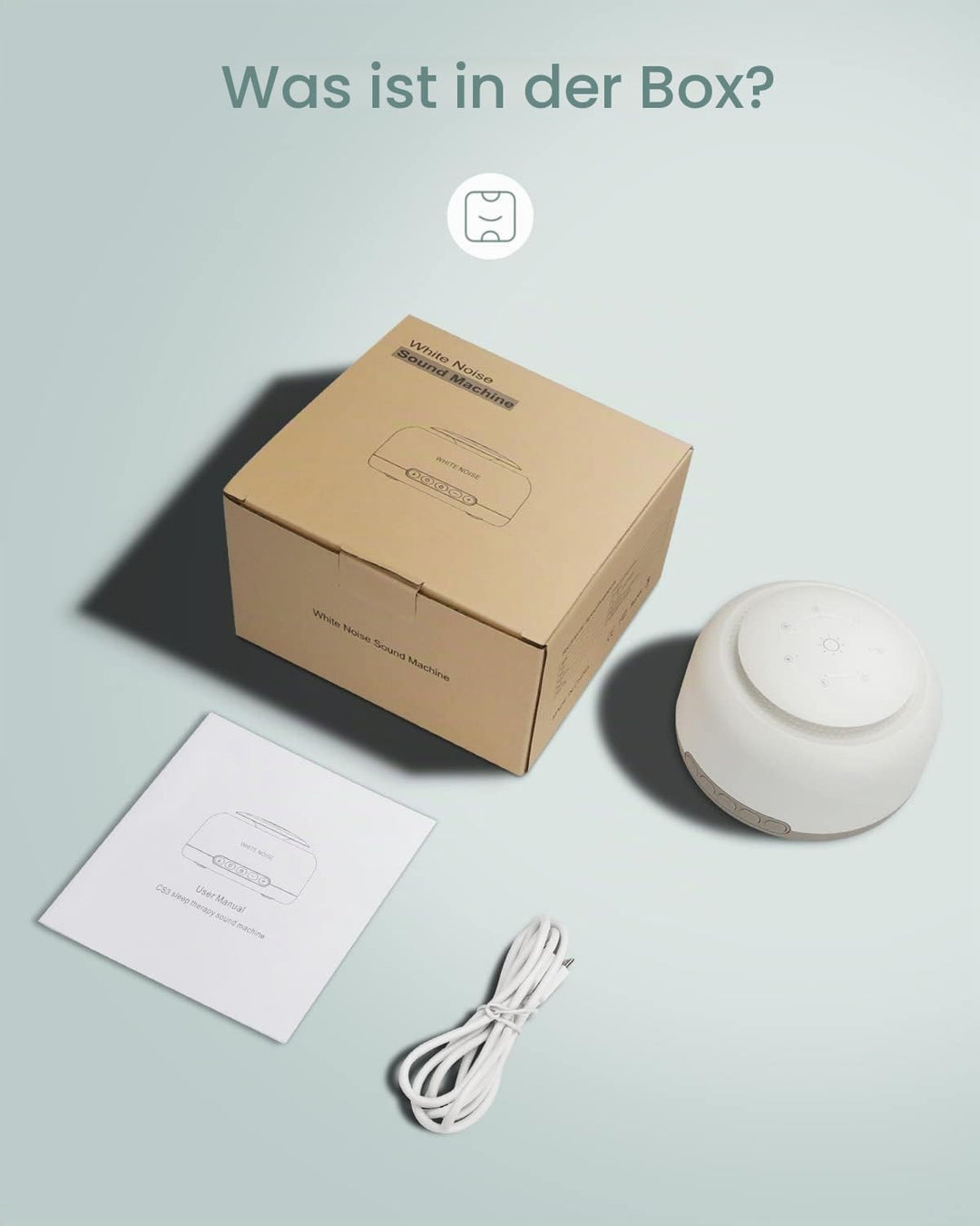 White Noise Machine Baby - YONGYAO Einschlafhilfe Baby Weisses Rauschen Sound Machine mit 30 Musik &