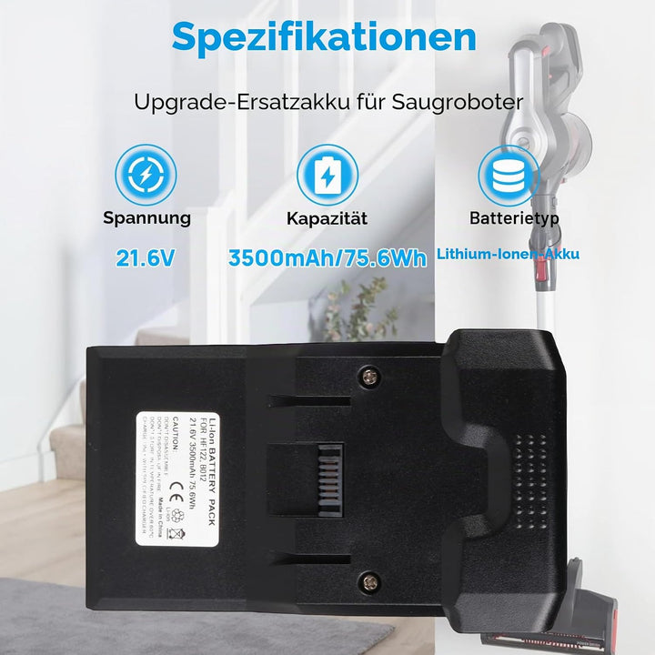 21,6V 3500mAh 35602208 B012 Akku Kompatibel mit Staubsauger Hoover H-Free 100 Series, HF122BAT, HF12