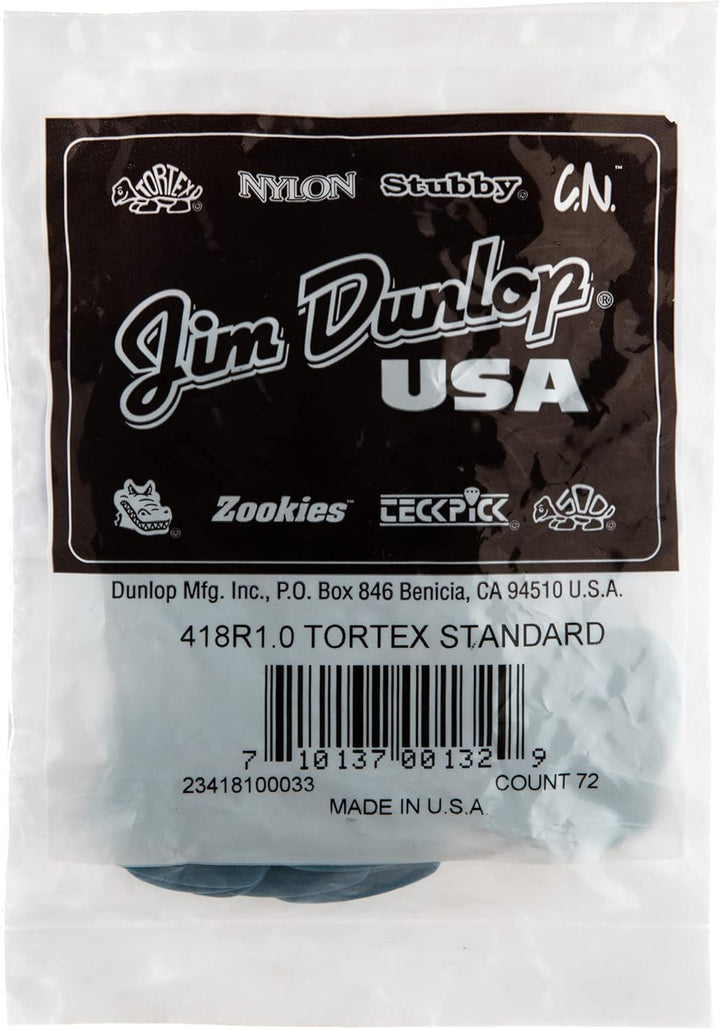Médiators Jim Dunlop 1,00mm Tortex 1,00mm sachet de 72 Sachet de 72 1,00mm, Sachet de 72 1,00mm