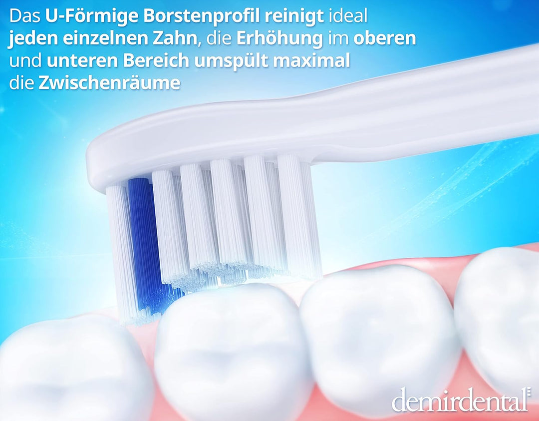 8er demirdental Ersatzbürsten passend für Philips Sonicare, Mini Aktivkohle Aufsätze & Aufsteckbürst