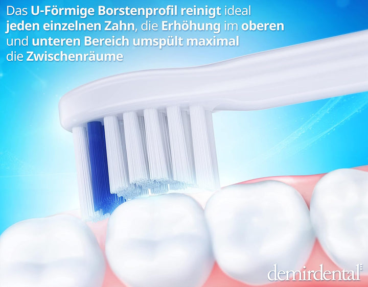 8er demirdental Ersatzbürsten passend für Philips Sonicare, Mini Aktivkohle Aufsätze & Aufsteckbürst