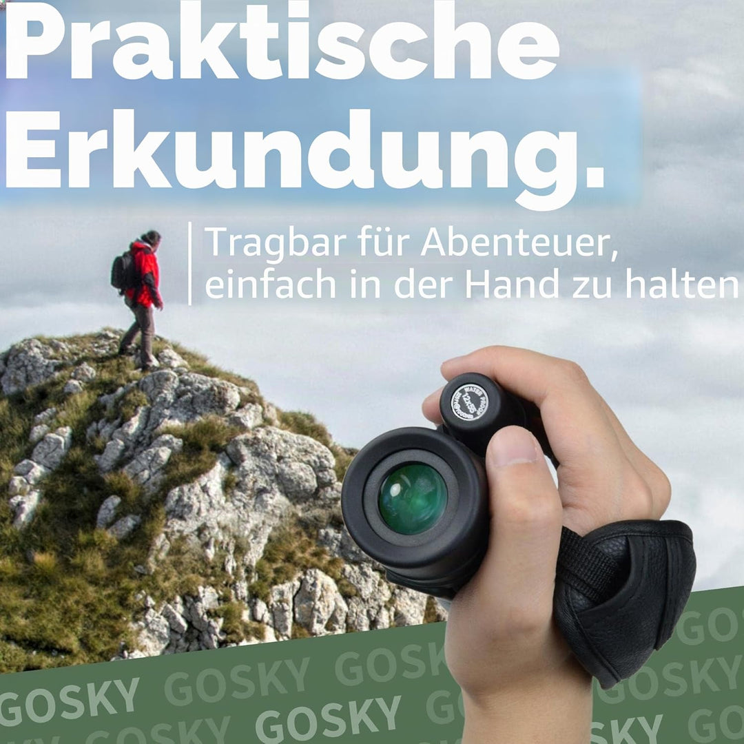 Gosky Monokulares Teleskop, Piper 12 x 55 Hochauflösendes Monokular für Erwachsene mit BAK4-Prisma u