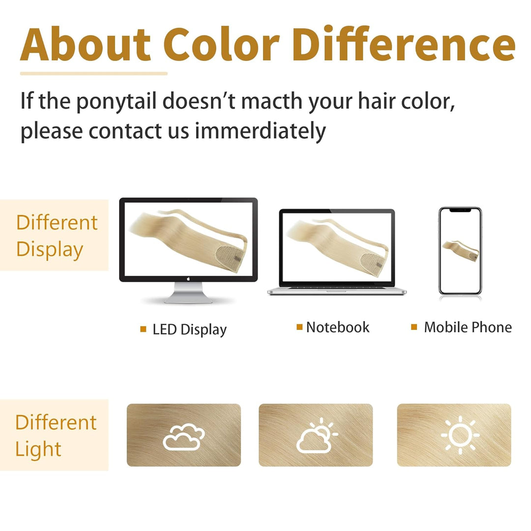 SEGO Ponytail Extension Echthaar Pferdeschwanz Zopf Haarteil Haarverlängerung Hair Piece Haar Hitzeb