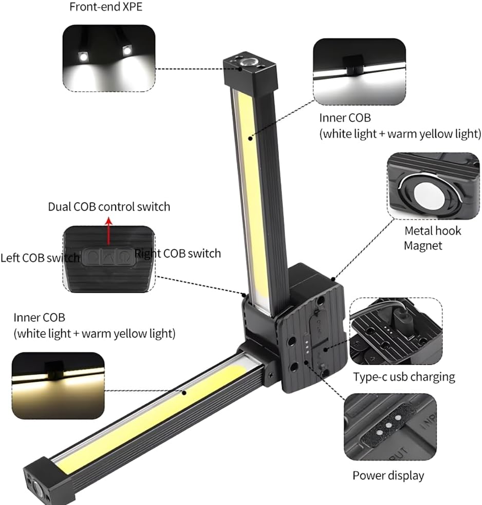 Gym Lamp for Posing,Posing Lampe Magnet,Fitness Posing Lampe,Gym Lichter,Portable Magnetic LED Flash