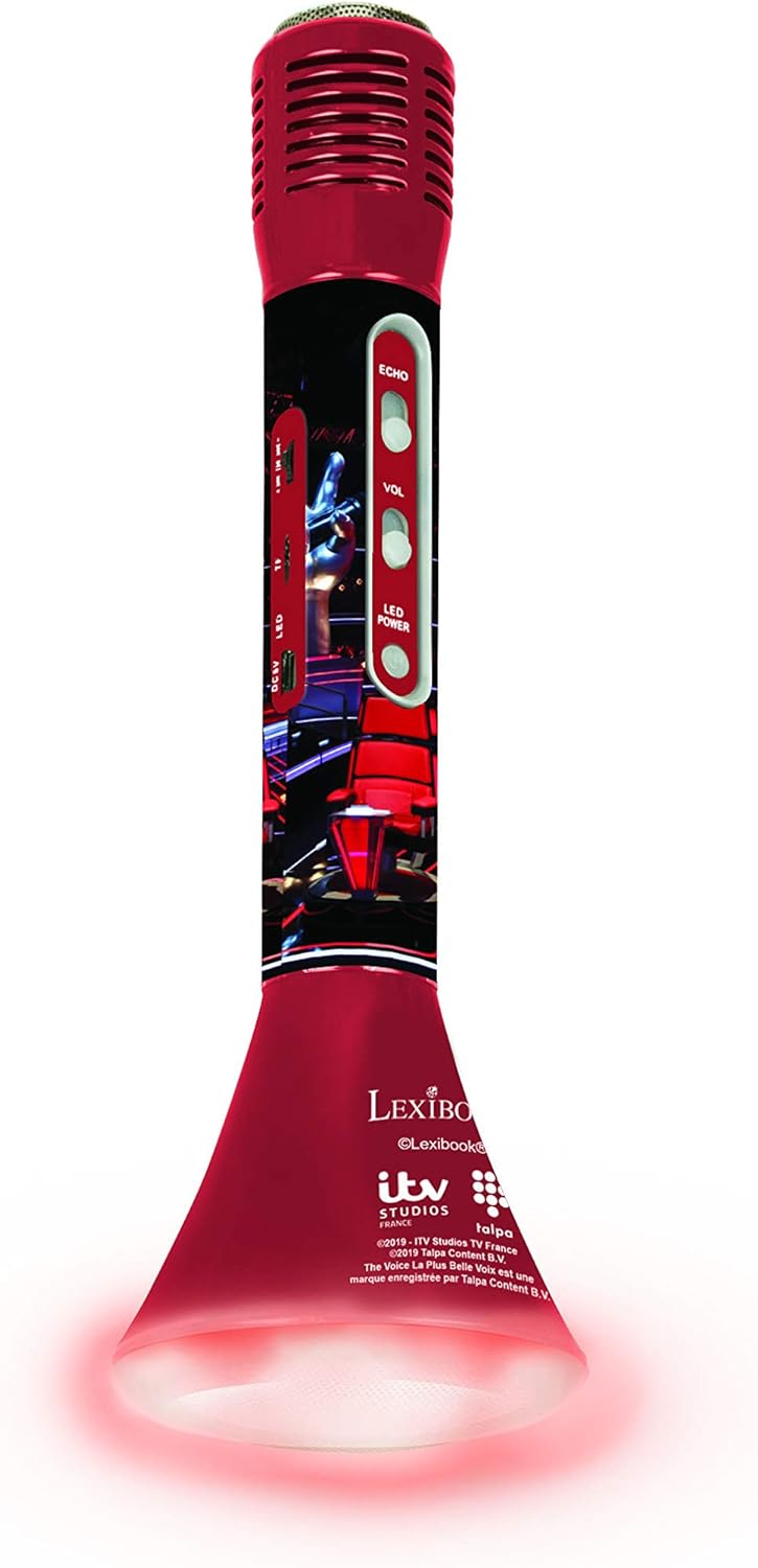 Lexibook - The Voice - Karaoke Micro Star Bluetooth® mit Stimmwechselfunktion, Mikrofon zum Singen,