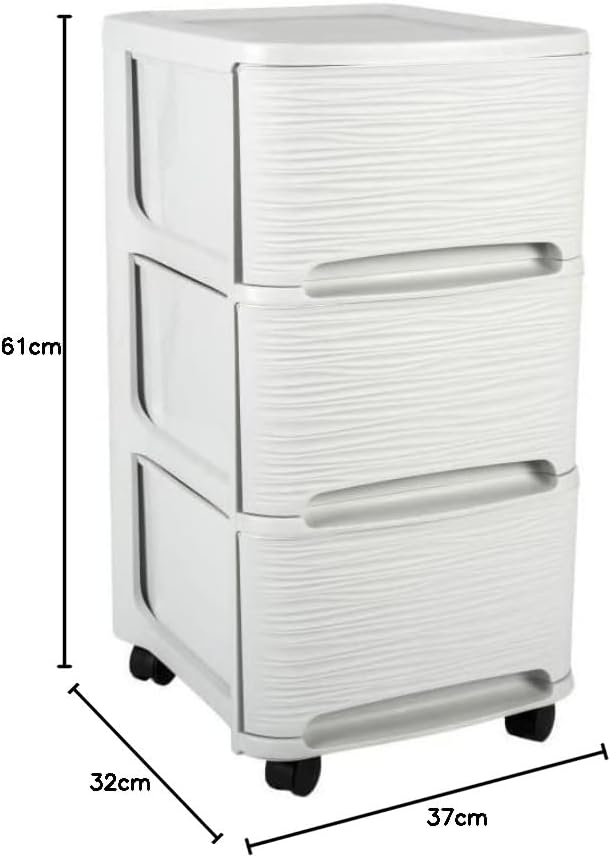 Eda 010285 | Turm STONE | 3 x 14 L Schubladen | Farbe: Weiss