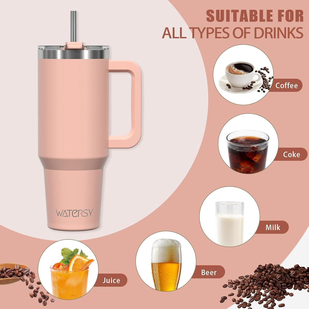 WATERSY 40oz Kaffeebecher to Go Thermobecher Doppelwandiger Edelstahl Vakuum Auslaufsicher Trinkbech