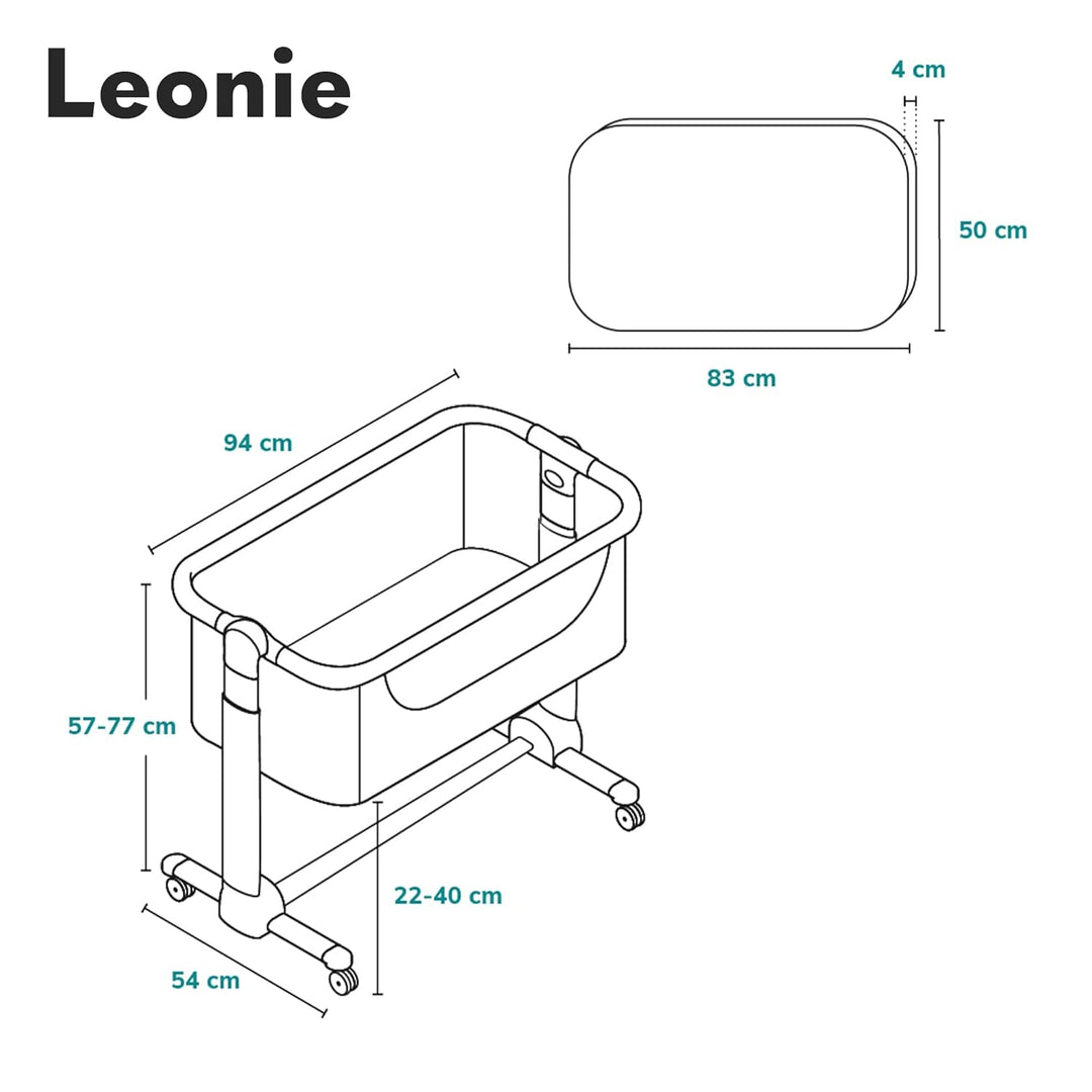 Lionelo Leonie 3 IN 1 Babybetten Babybett, Schaukelfunktion, 5-stufige Höhenverstellung, Schräglage,