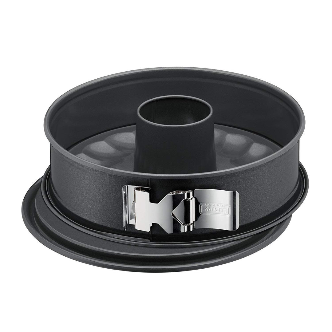 Original Kaiser La Forme Plus Springform 28 cm rund, 2 Böden, Flach- und Rohrboden, SafeClick-Versch