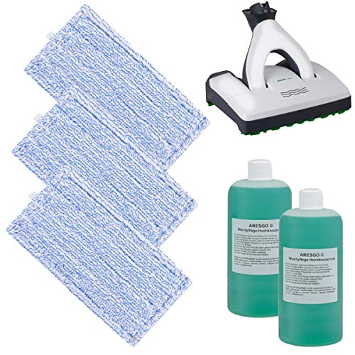 SPARSET - 3 Hochwertige Wischtücher mit Reiniger - Für Vorwerk SP600 Saugwischer und SPB100 Akku Sau