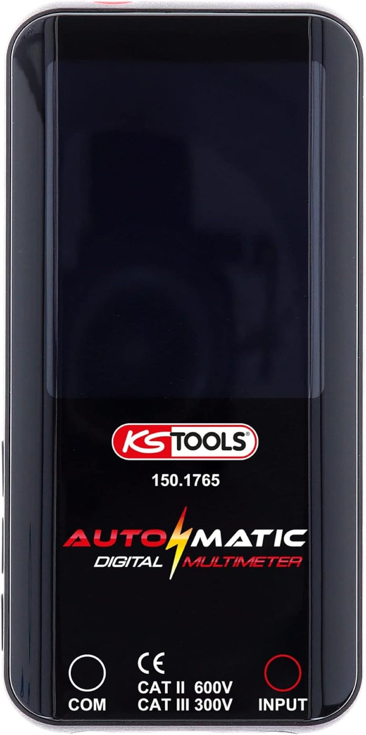 KS Tools 150.1765 Automatik Digital-Multimeter inkl. Prüfspitzen, Rot-schwarz