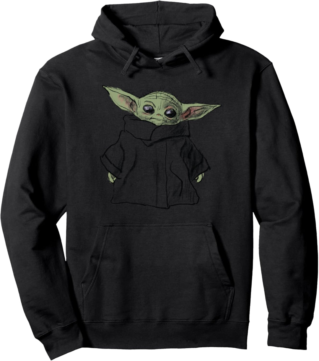Star Wars The Mandalorian Grogu Zeichnung Pullover Hoodie