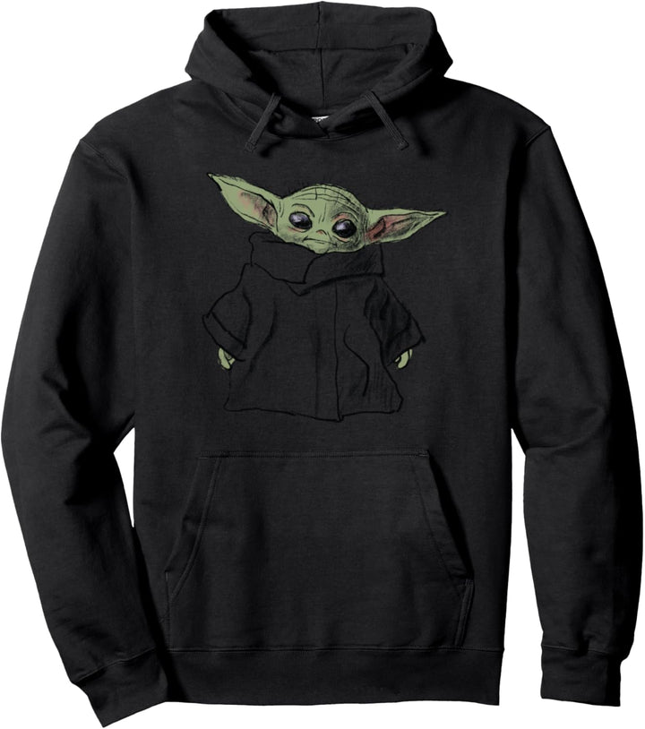 Star Wars The Mandalorian Grogu Zeichnung Pullover Hoodie