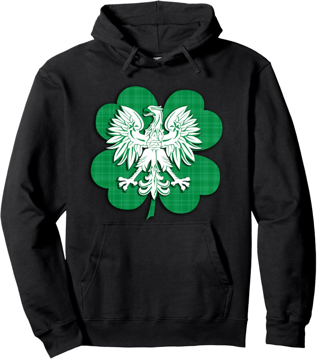 Irish Polish Family Heritage Kleeblatt St Patricks Day Polska Pullover Hoodie