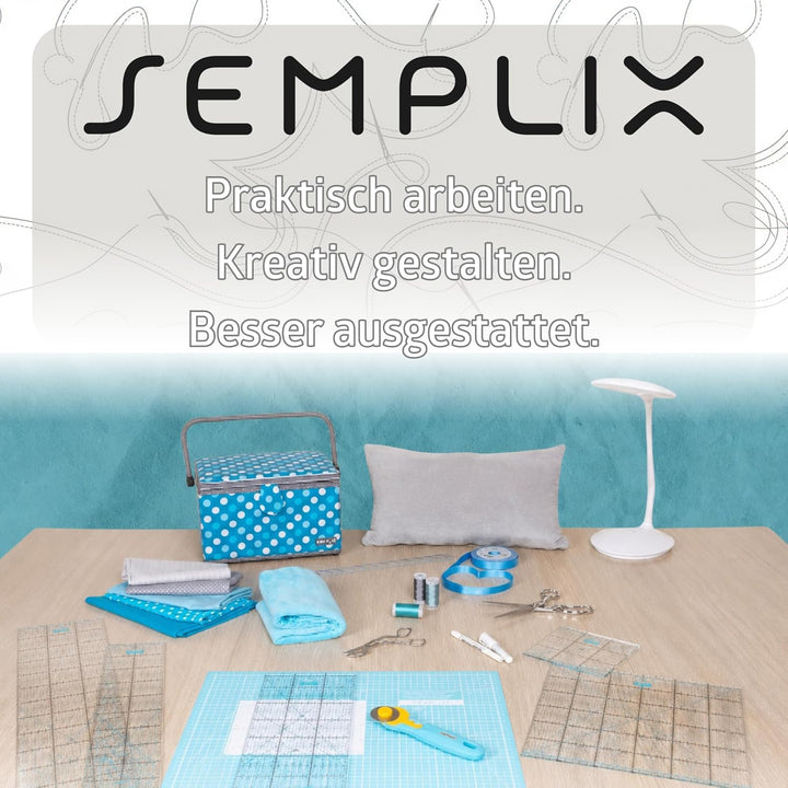 SEMPLIX Schneidematte A1 in Grün, Rosa, Grau, Türkis, Lila. Ideal fürs Basteln, Nähen und Patchworke
