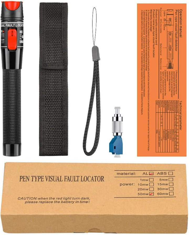 50MW FTTH Glasfasertester, Visual Fault 50km Locator Glasfaserkabel Tester Fiber Optische, VFL-Glasf