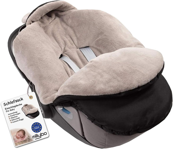 millybo Fusssack Baby Einschlagdecke für Winter geeignet für Kinderwagen Babyschale Babybett Autosit