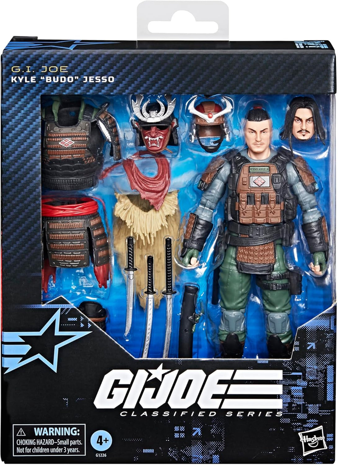 G.I. Joe Classified Series #174, Kyle Budo Jesso, Deluxe Collectible 6 Inch Samurai Action Figure wi