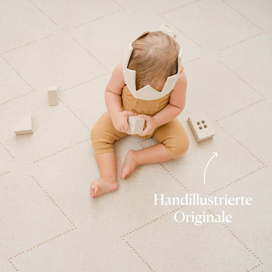 Toddlekind Puzzlematte Kinder, 6-Tlg. Inkl. Rand – Baby-Puzzlematten & Puzzle Bodenmatte, Ungiftige