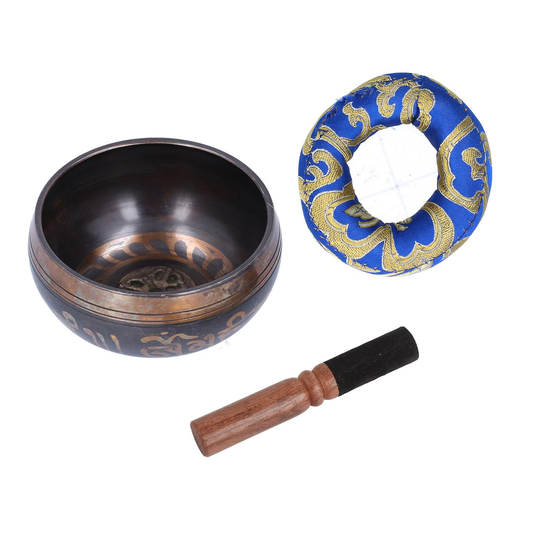 Tibetisches Klangschalen Set, Handgefertigte Meditations Buddha Klangschale, Zen Dekor für Yoga Medi