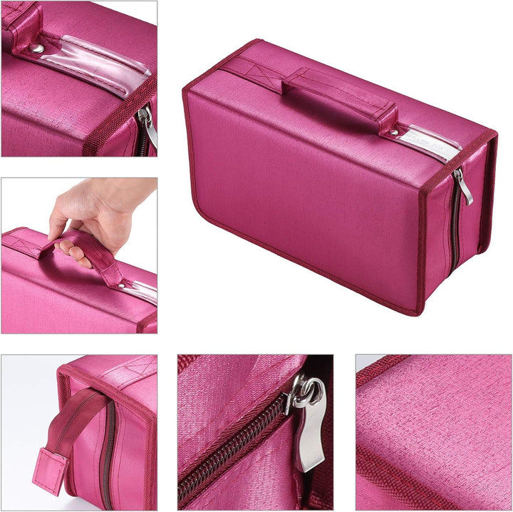 alavisxf xx CD Tasche, 160 CD/DVD Tasche Nylon CD Taschen Aufbewahrung Schutzhülle DVD Lagerung CD T