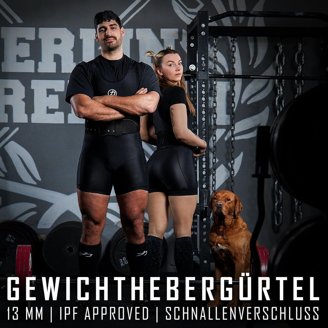 Strength Shop 13mm Prong Belt Gewichthebergürtel mit Schnallenverschluss, IPF-zertifiziert, Robuster