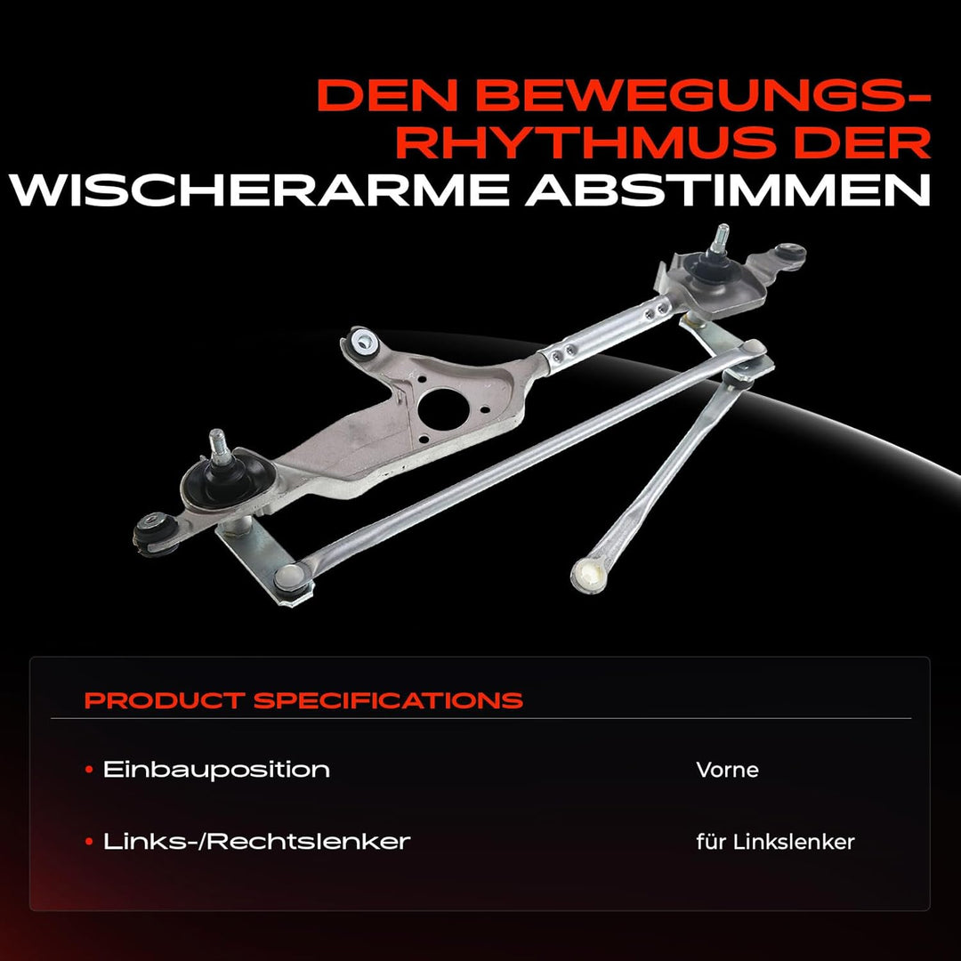 Frankberg 1x Scheibenwischer Wischergestänge ohne Motor Vorne Links oder Rechts Kompatibel mit Insig