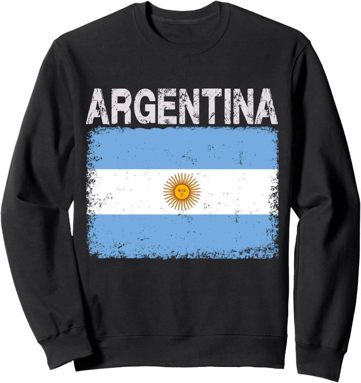 Vintage Argentinien Flagge Argentinien Stolz Kleidung Sport Trikot Sweatshirt