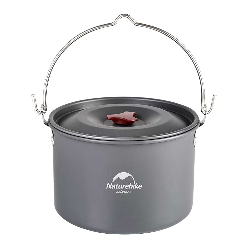 Naturehike Camping Suppentopf Kochgeschirr mit Deckel Gross Outdoor Tragbares Hängetopf Kochset für