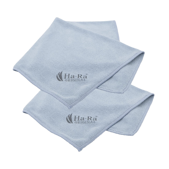 Ha-Ra Star-Tuch blau 2er Set I Mikrofaser Tuch für Oberflächen-Reinigung I Putztücher mit blauen & r