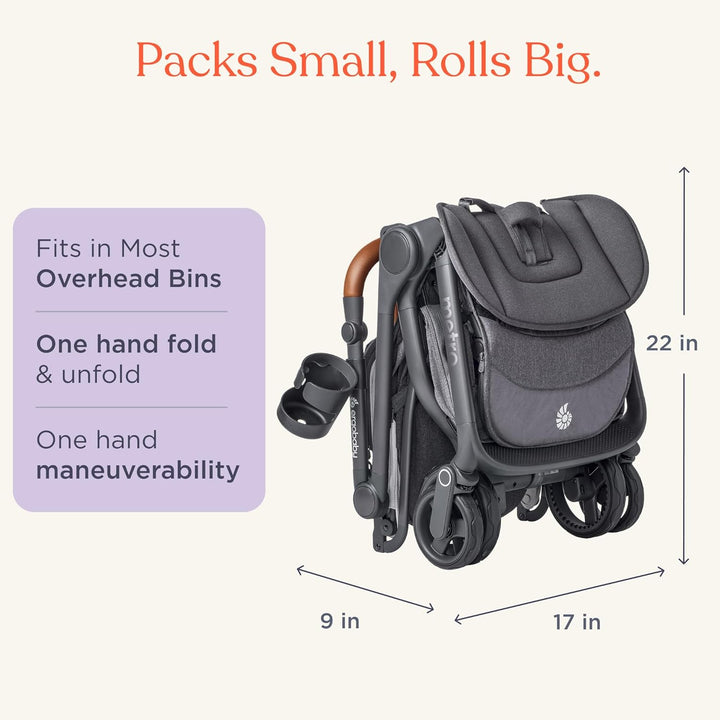 Ergobaby Metro3 Deluxe Kinderwagen Buggy mit Liegefunktion, Baby-Buggy ab Geburt bis 22kg (0-4 Jahre