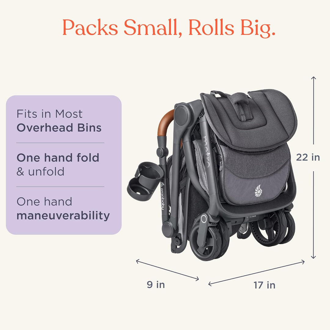 Ergobaby Metro3 Deluxe Kinderwagen Buggy mit Liegefunktion, Baby-Buggy ab Geburt bis 22kg (0-4 Jahre