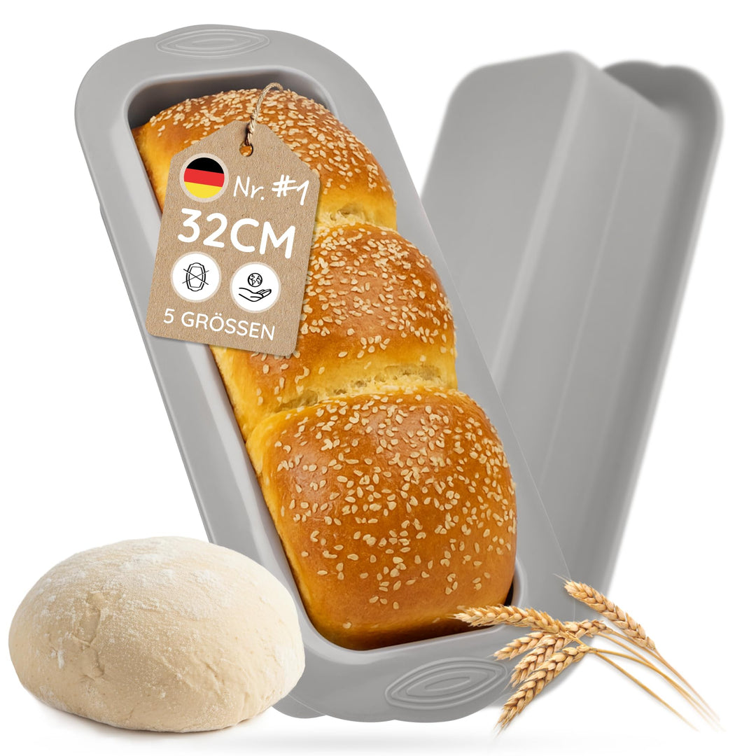Backefix 32cm Silikon Kastenform XXL, 1500g Brot backen Form, die Original Silikon Brotbackform gros
