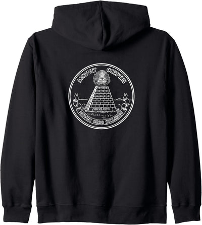 Ein Dollar Note Allsehendes Auge Pyramide Illuminati T-shirt Kapuzenjacke