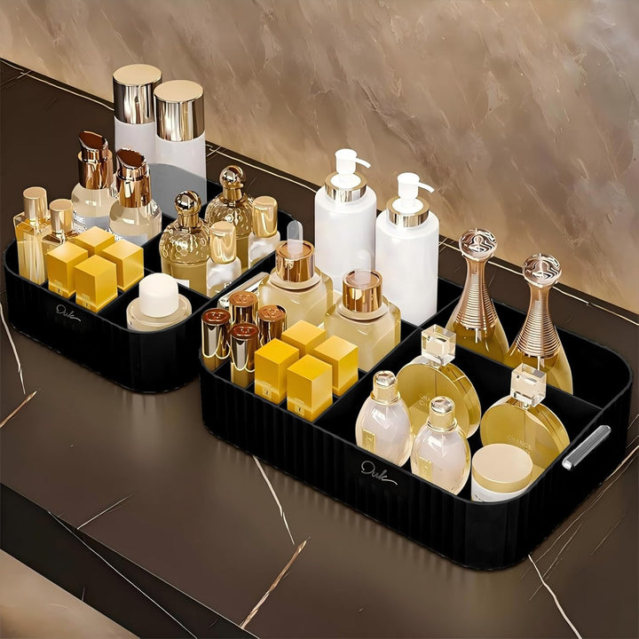 DASITON Make up Organizer mit Fächern, Grosser Make up Aufbewahrung Kosmetik Organizer für Badezimme
