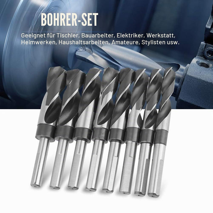 HSS-Bohrer-Set, 8-teilig, Metallspiralbohrer, gross, wärmebehandelt, industriell für Werkstatt, Heim