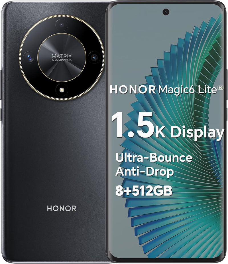 HONOR Magic6 Lite Smartphone 5G, Dual SIM NFC Android Mobile Phones Without Contract(512GB/8GB RAM,5