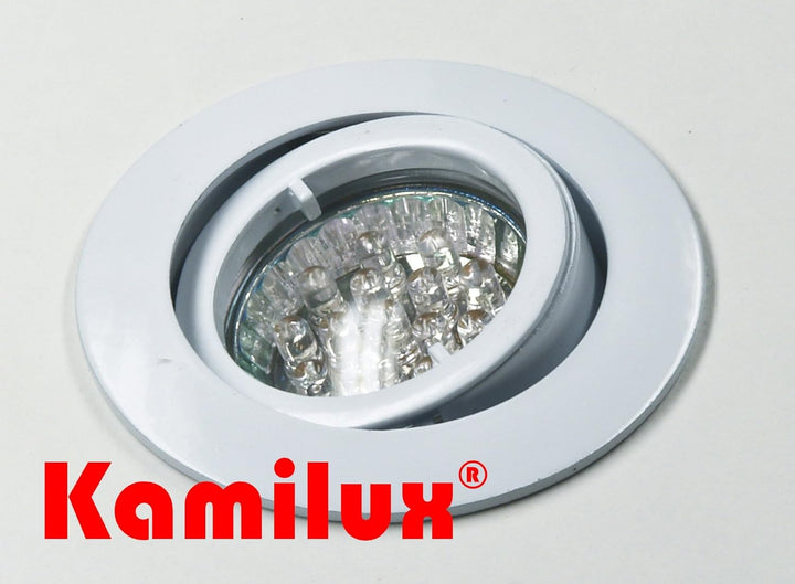 Kamilux 4er Set Einbaustrahler/Spot Bajo in weiss, Halogen oder LED geeignet, inkl. GU10 Fassung 230