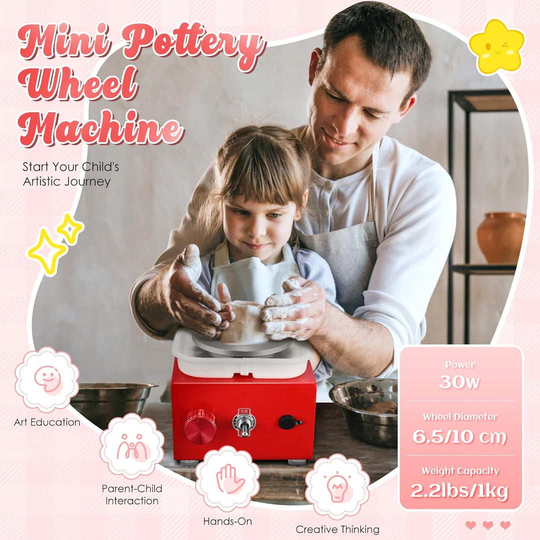 Töpferscheibe Elektrisch, Mini Electric Pottery Wheel 2000 U/min Einstellbare Geschwindigkeit mit Ab
