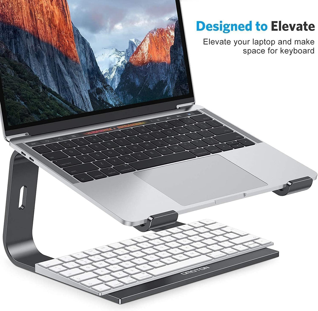 OMOTON Aluminium Laptop Ständer, Notebook Ständer mit Belüftung, Universal PC Riser Ergonomisch Lapt