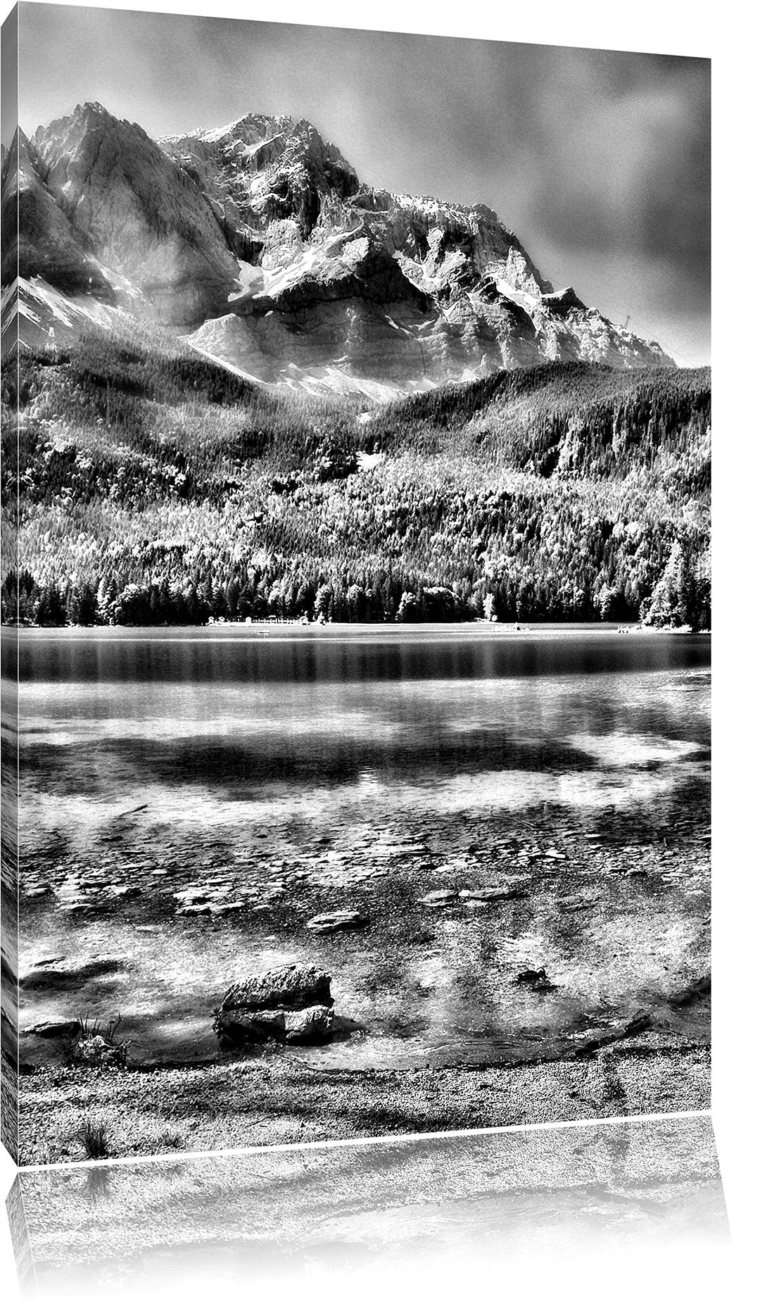 Pixxprint Landschaft Sonne Pflanzen als Leinwandbild | Grösse: 100x70 cm | Wandbild | Kunstdruck | f