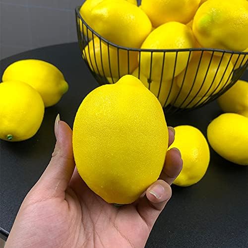 LGEGE Fake Zitronen 30er Set - Künstliche Früchte für Limonaden Party, Küchentisch Dekoration, Fotog