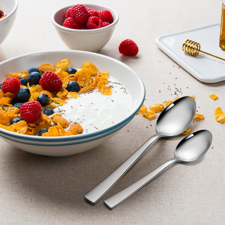 Besteck Set, Herogo 20-teilig Edelstahl Besteckset für 4 Personen, Silber Messer Gabel Löffel Set, P
