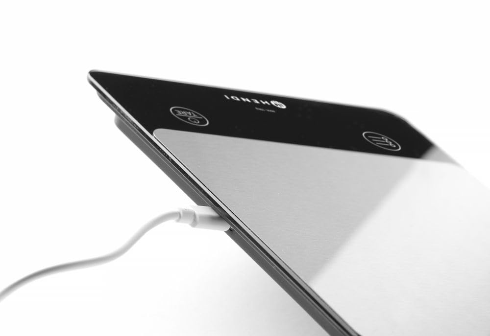 HENDI Digitale Küchenwaage, für max 10 kg, Präzision auf bis zu 1g, mit LED-Display, Touch-Bedienung