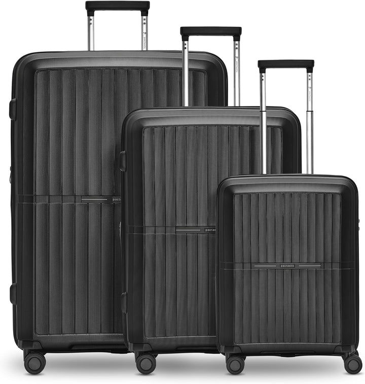 Pactastic Ultra leicht Hartschalen Koffer-Set 3-teilig | Robustes Polypropylen Material | mit Dehnfa