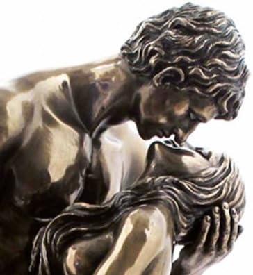 Skulptur die Liebenden frei nach Rodin original Veronese, bronziert